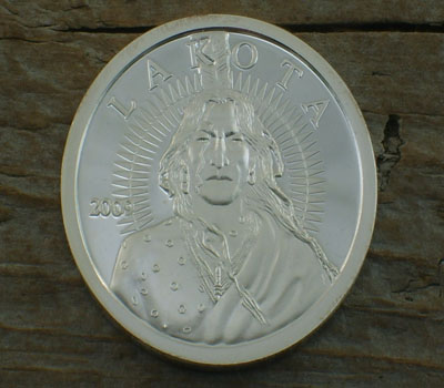 .999 Fine Silver 1-Ounce Coin - Lakota Indian 